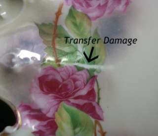   Austria Porcelain China Cabinet Plate With Beautiful Pink Roses  