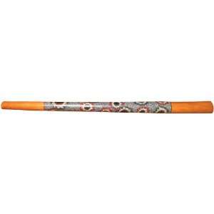  Timorese Eyu Didgeridoo, painted design. Musical 