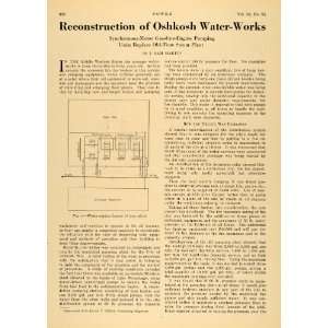  1924 Article Oshkosh Water Works Pumping Plant Plan WI 