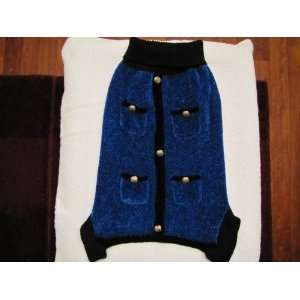  Handknit Blue Dog Sweater Medium: Everything Else