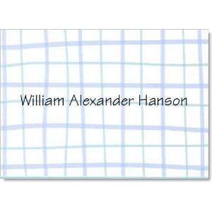  Blue And Green Plaid Notecard