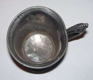 Antique BUSTER BROWN & TIGE PEWTER CHILDRENS CUP Early  