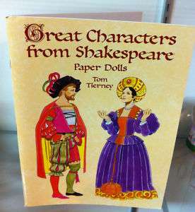 Tom Tierney Paper Doll Book Great Character Shakespeare  