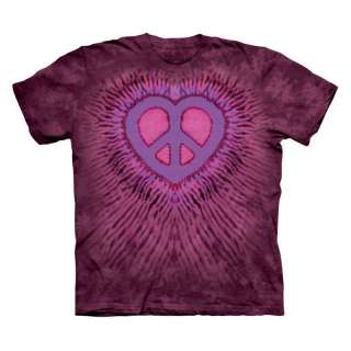 Mountain T Shirt   Peace Heart Tie Dye   The Mountain Tee Shirt   3221 