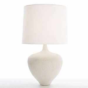  Bianca Pearl Shagreen Porcelain Lamp with White Shade 