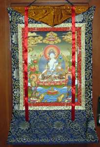 WHITE TARA GODDESS TIBETAN BUDDHIST TANGKA THANGKA PAINTING II  