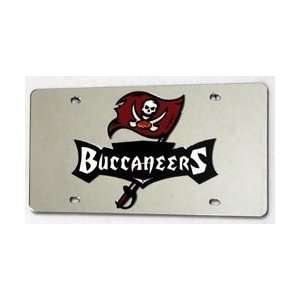  TAMPA BAY BUCCANEERS (SILVER) LASER CUT AUTO TAG: Sports 
