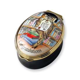 Bilston Battersea Enamel Congratulations Graduation Box  