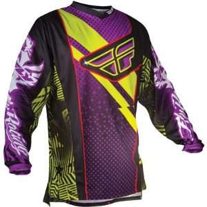 Fly Racing 2012 F 16 Race Motocross Jersey Black/Purple LTD Medium M 