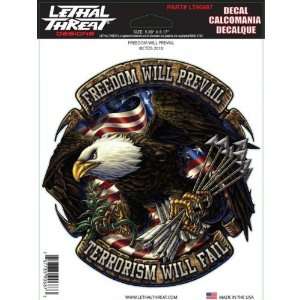  Lethal Threat Freedom Will Prevail Decal LT90687 