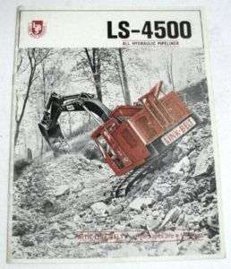 Link Belt Speeder 1968 LS 4500 Pipeliner Brochure  