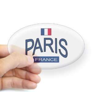  Paris France Flag Oval Sticker by  Arts, Crafts 