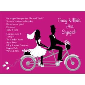  Tandem Bike Ride Flirt Engagement Party Invitations 
