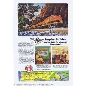   1946 Empire Builder Great Northern Railway Vintage Ad 