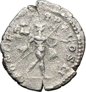 Caracalla 205AD Rare Authentic Ancient Silver Roman Coin MARS WAR God 