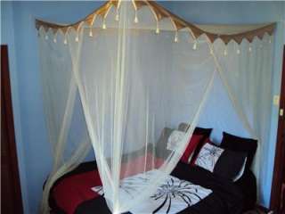 Cream/Champagne 4 Poster Mosquito Net Bed Canopy   NEW  