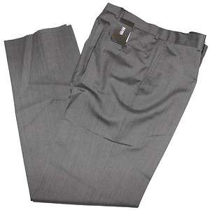   Boss James Brown Grey Pleated Virgin Wool Dress Pants NWT $195  