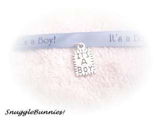 SWEET SILVER ITS A BOY CHARMS FOR REBORN OOAK BABY !  