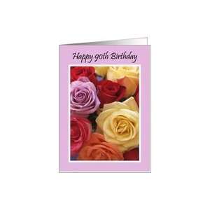  90th Birthday Card    Roses for 90 Years Card: Toys 