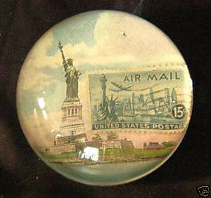 Paperweight~Air Mail Stamp~Statue of Liberty~Dome~NEW  