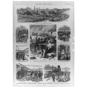   strike of July 1877,Police,mob,rioters marching,scenes
