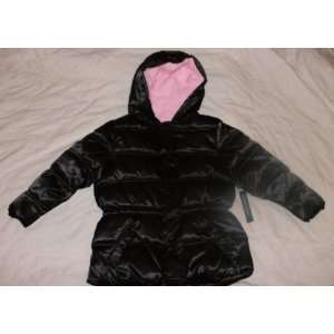  Black Shell, Pink Lining Bubble Jacket 3T Baby