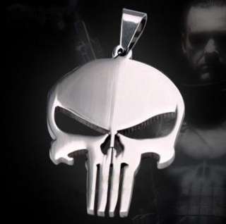 Marvel Hero The Punisher Steel Skull Chain Necklace RTX  