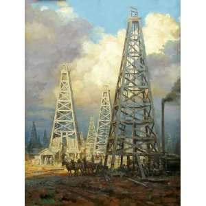  Derricks of Black Gold Oil Well by Andy Thomas