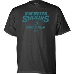    San Jose Sharks  Black  Hockey Club T Shirt: Sports & Outdoors