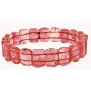  Mini Section Stretch Bracelet   Cherry Quartz Jewelry