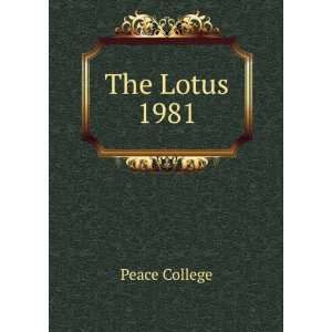  The Lotus. 1981 Peace College Books