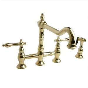   Hudson Bridge Kitchen Faucet with Side Spray Finish: Millennium Brass