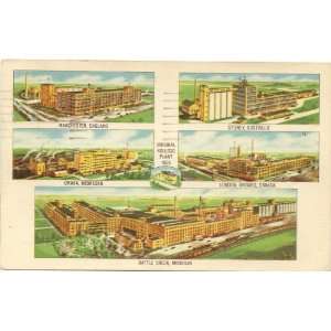  1940s Vintage Postcard Kellogg Company Plants   Manchester 
