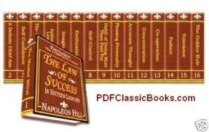   16 Complete Lessons NAPOLEON HILL Classic Self Help Book on CD  