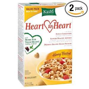 Kashi Heart To Heart Honey Toasted Oats Cereal, 21.5 Ounce Boxes (Pack 