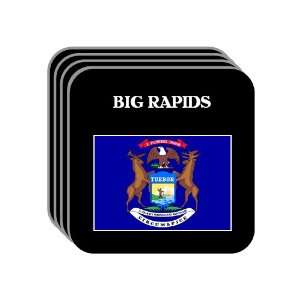  US State Flag   BIG RAPIDS, Michigan (MI) Set of 4 Mini 