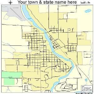  Street & Road Map of Big Rapids, Michigan MI   Printed 