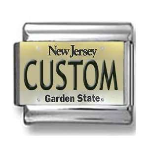  New Jersey License Plate Custom Italian Charm: Jewelry