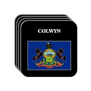  US State Flag   COLWYN, Pennsylvania (PA) Set of 4 Mini 