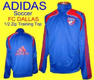 ADIDAS MLS Soccer FC DALLAS 1/2 Zip Training JERSEY M  