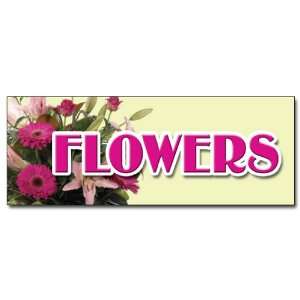    12 FLOWERS DECAL sticker floral flower shop 