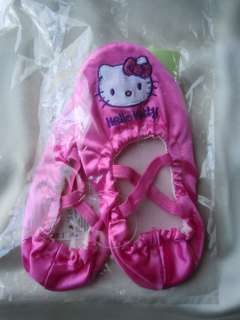 Girls Hello Kitty Pink Dancewear Ballet Dance Shoes Slippers 