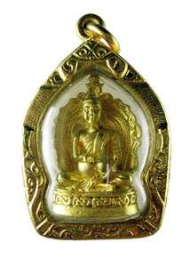   with Gold plating Thai talisman pendant amulet 14k Kanok frame  