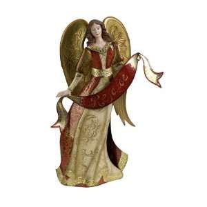   Angel Religious Table Top Figure Holding a Rejoice Banner: Home