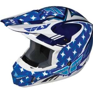   Motocross/Off Road/Dirt Bike Motorcycle Helmet   Blue/White / X Large