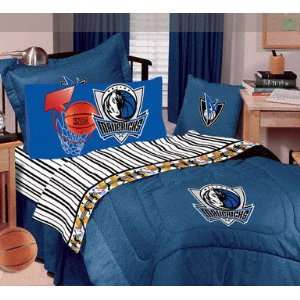 Dallas Mavericks Blue Denim Twin Size Comforter and Sheet Set  