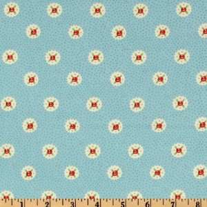  44 Wide Moda Recipe For Friendship Posy Blueberry Fabric 