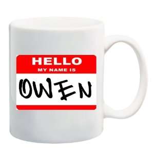  HELLO MY NAME IS OWEN Mug Coffee Cup 11 oz Everything 