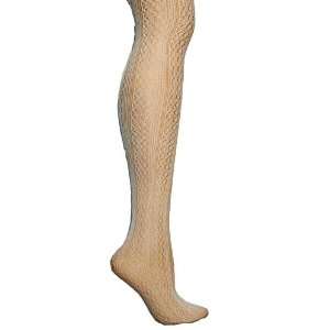   : Foot Traffic Womens Nordic Ivory Textured Tights: Everything Else