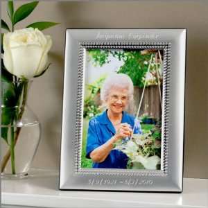  Beaded Silver Memorial Picture Frame Baby